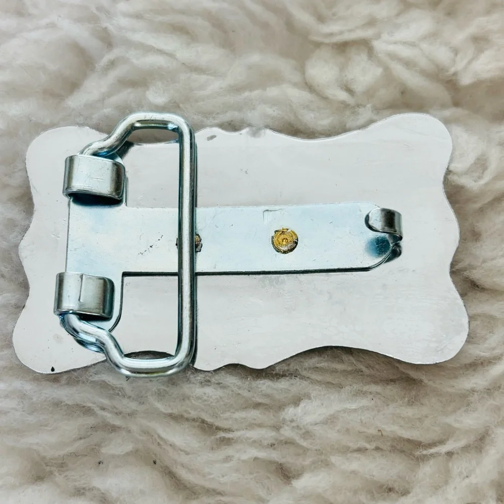 Silver and Gold Horse Belt Buckle